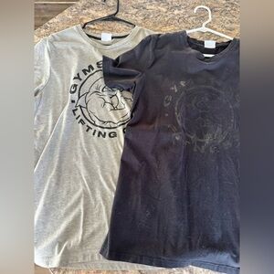 Gymshark Black and Gray T-Shirts